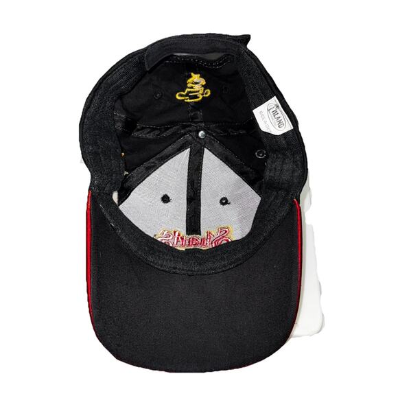 Shari’s Restaurant Baseball Trucker Cap Black Adjustable Red Flames Embroidered - Picture 4 of 4